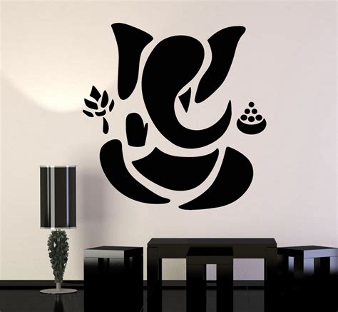 Vinyl Wall Decal Abstract Ganesha Hindu Hinduism Vedas God Stickers Un ...