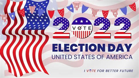 Premium Vector | Election day 2022 of united states of america, suitable for campaign background.