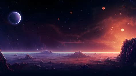 View from Desolate Planet Desktop Wallpaper - Space Wallpaper 4K