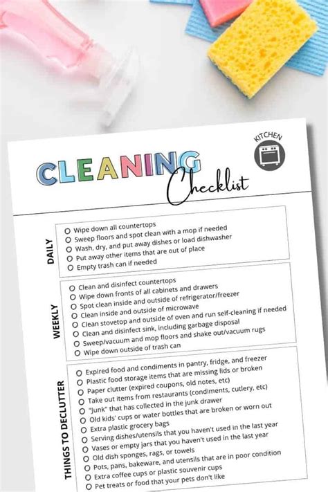 These Kitchen Cleaning Checklists May Inspire You to CLEAN!