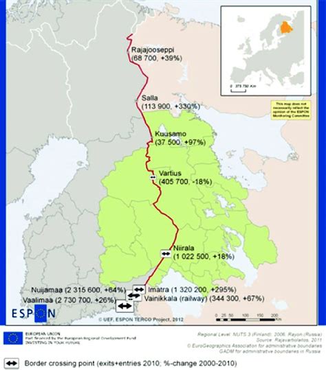 Finnish Russian Border Map