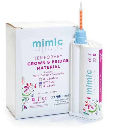 Mimic Temporary Crown & Bridge Material 76gm Cartridge 10:1
