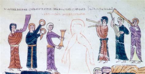 Ca. 975, Beatus of Urgell. Musicians playing, cythara or plucked fiddle far right. http ...