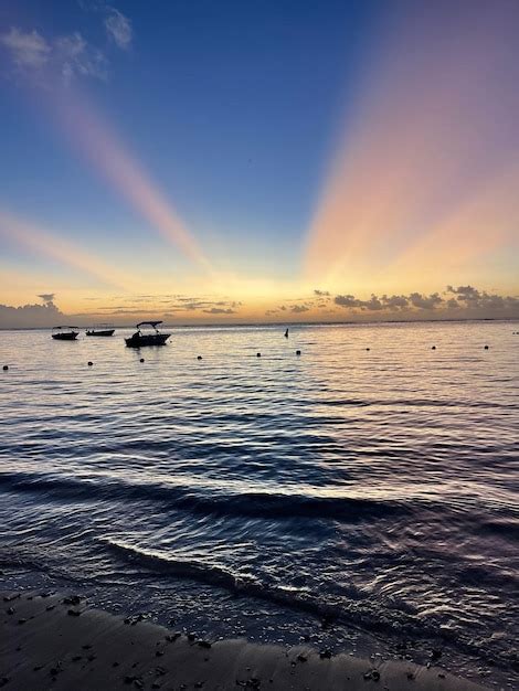 Premium Photo | Colorful beach sunset