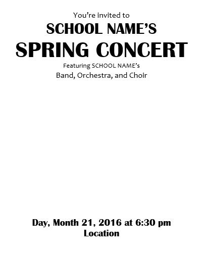 Choir Concert Program Template For Your Needs