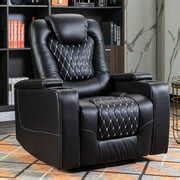 Bonzy Home Overstuffed Electric Home Theater Seating PU Leather ...