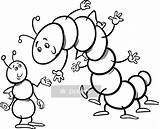 Duvet Cover Ant And Caterpillar coloring Page  PIXERSUK sketch template