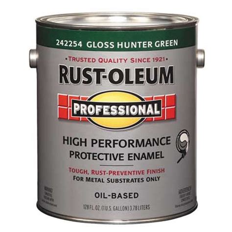 RUST-OLEUM 242254 Interior/Exterior Paint, Glossy, Oil Base, Hunter ...