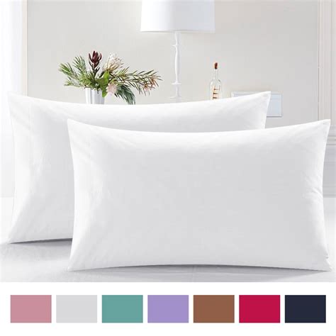 ANMINY 400 Thread Count White Egyptian Cotton Pillowcases, Standard, (2 Count) - Walmart.com