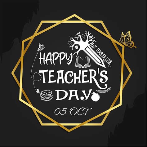 Premium Vector | Happy teacher's day banner design in vector