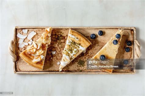 Pieces Of Cheesecake High-Res Stock Photo - Getty Images