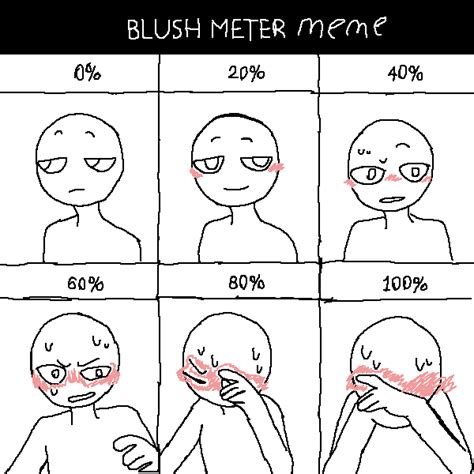 Blush Meter Meme I have a lot to draw whyd i do this