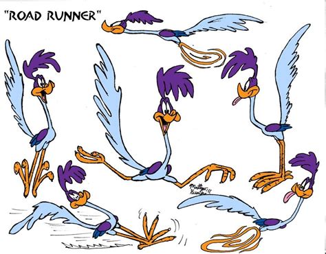 Road Runner 'Model Sheet' by MatthewHunter on DeviantArt in 2020 | Cartoon drawings, Looney ...