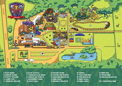 Park Map of 4 Kingdoms Adventure Park