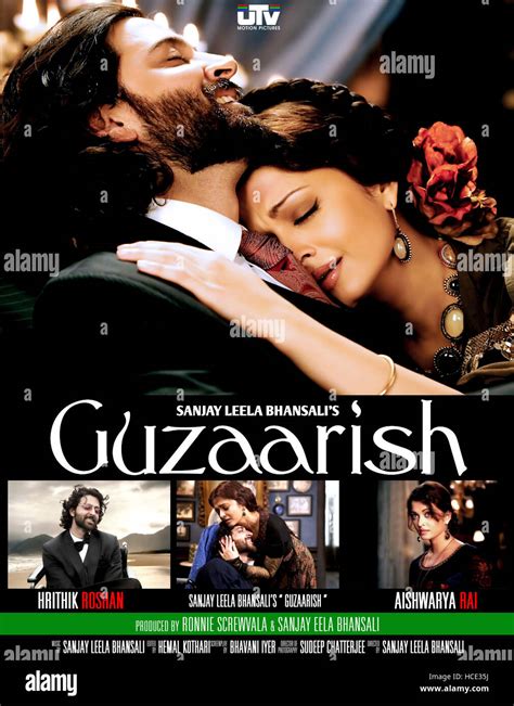 GUZAARISH, English language poster art, Hrithik Roshan (top and bottom ...