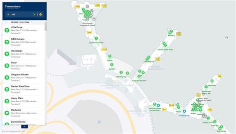 Terminal C map - Gate Newark Liberty International Airport