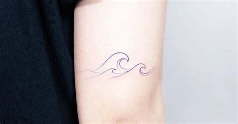 Image result for ocean waves tattoo | Minimalist tattoo, Tiny tattoos, Trendy tattoos