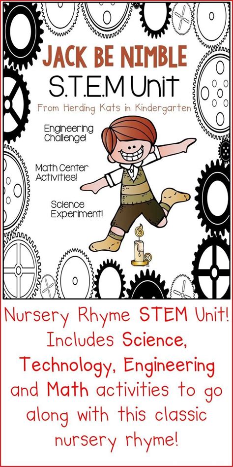 Complete STEM unit for the nursery rhyme "Jack Be Nimble"! Includes a Science… | Nursery rhymes ...