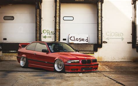 BMW E36 Red Tuning Parking wallpaper | 1680x1050 | #16127