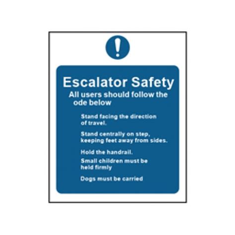 Escalator safety Sign - General Mandatory Safety Signs