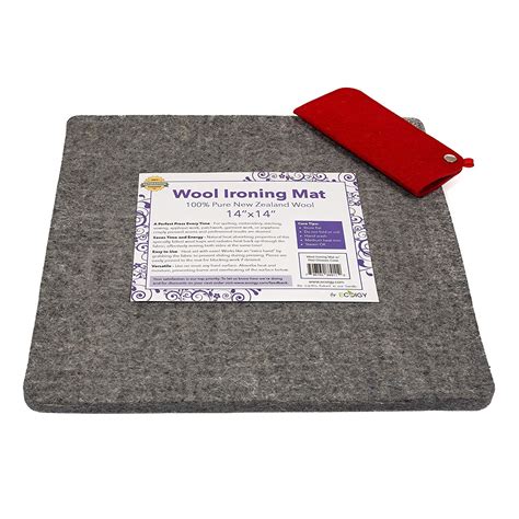 14" x 14" Wool Ironing Pad, 1/2" Thick Wool Pressing Mat for Quilting ...