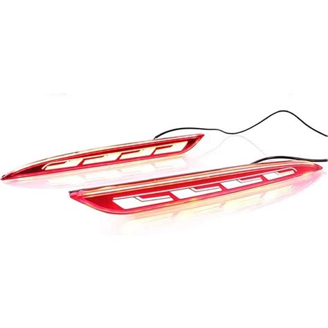 2*For Tesla Model S 2012-2022 Rear Bumper Brake Light Fog Lamp Dynamic Reflector | eBay