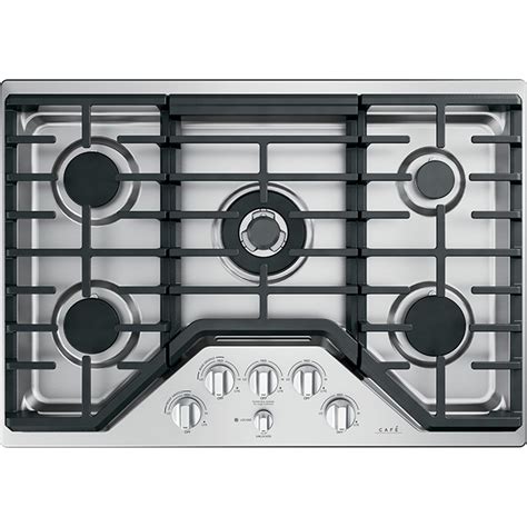 CAFE GE Café Gas Cooktop Control Knobs - Brushed Stainless Steel - Set of 6 CXCG1K0PMSS | Réno-Dépôt