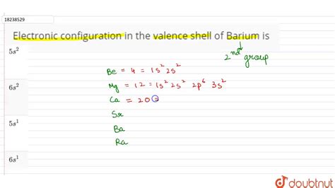 Barium Electron Configuration