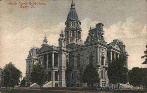 Adams County Court House Quincy, IL Postcard