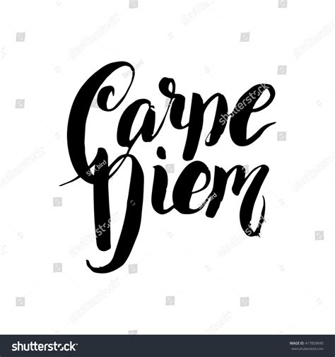 Carpe Diem Latin Phrase Means Catch Stock Vector (Royalty Free ...