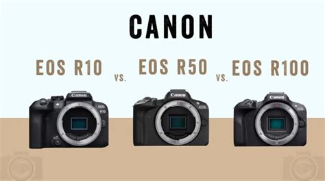 Comparison: Canon EOS R100 vs EOS R50 vs EOS R10