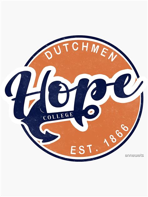 "Hope College Logo Circle" Sticker for Sale by annawats | Redbubble