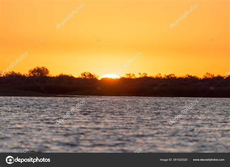 Beautiful Sunrise Lake Park Nature — Stock Photo © schankz #381520320