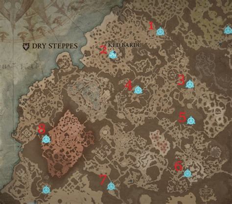 Diablo 4: All Dry Steppes Waypoint Locations - Prima Games