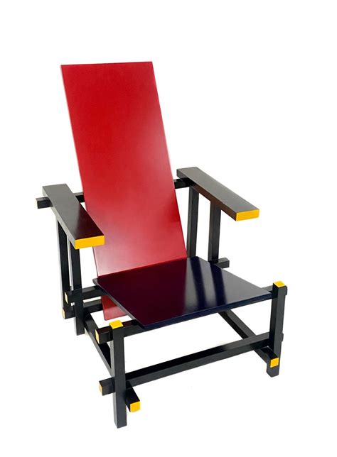 Lot - Gerrit Rietveld Dutch De Stijl Red Blue Chair