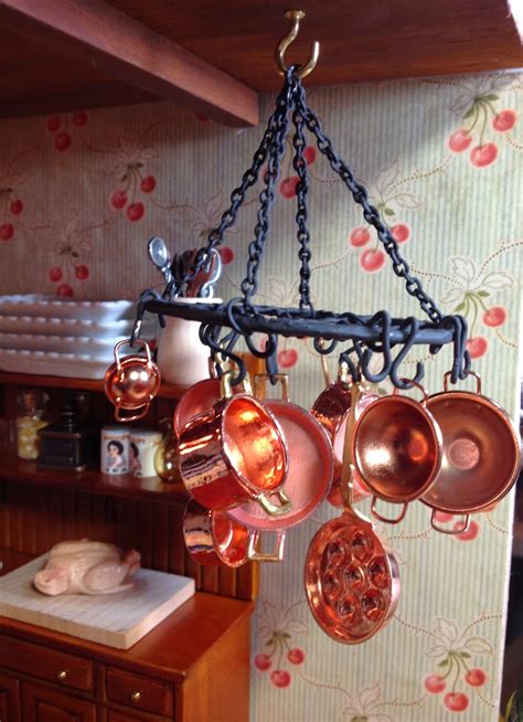 Jocelyn's Mountfield Dollhouse: DIY Hanging Metal Pot Rack