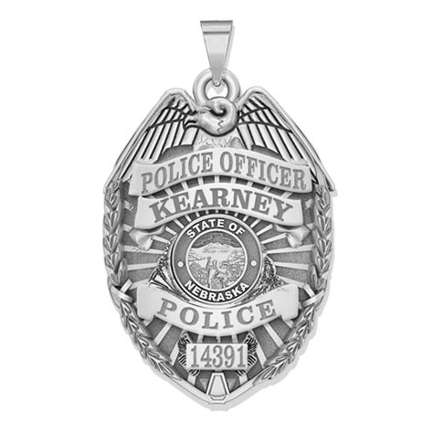 Personalized Nebraska Police Badge with Your Rank, Number & Department - PG101531