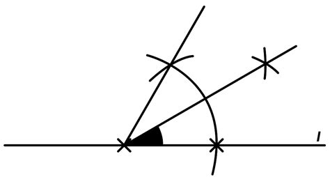 Constructing a 60°, 30° or 15° Angle