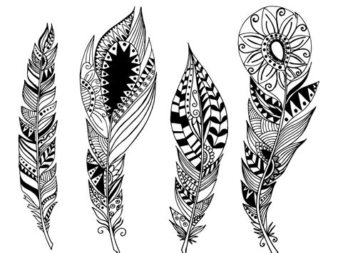 Dribbble - mandala_feather.jpg by Pattarawadee khuansuwan