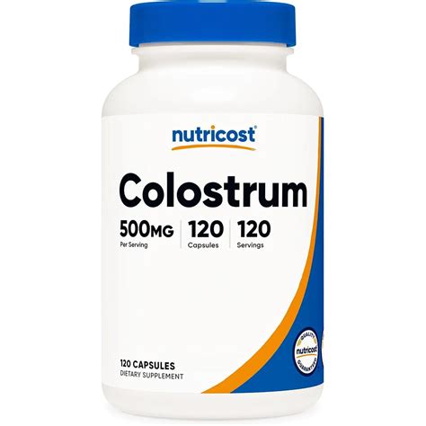 Calostro, Colostrum, 500mg, 120 capsulas, Nutricost, inmunoglobulinas ...