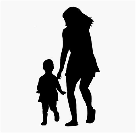 Silhouette Clip Art Mother Vector Graphics Child - Mother And Child ...