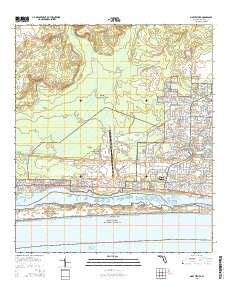 Hurlburt Field Topo Map in Okaloosa County, Florida