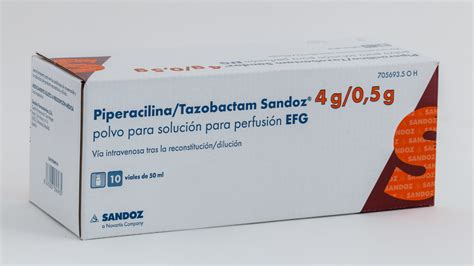 PIPERACILINA/TAZOBACTAM SANDOZ EFG 4 g/0,5 g 50 VIALES POLVO PARA ...