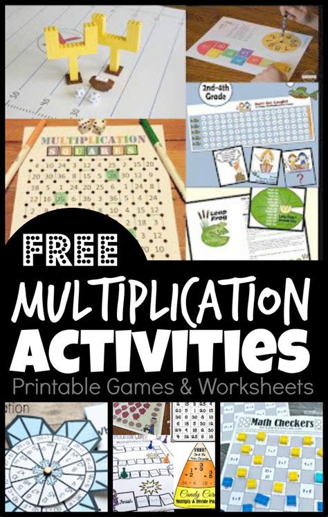 FREE Printable Multiplication Games and Activities