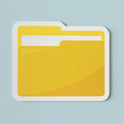 Icon of a yellow folder | Photo - rawpixel