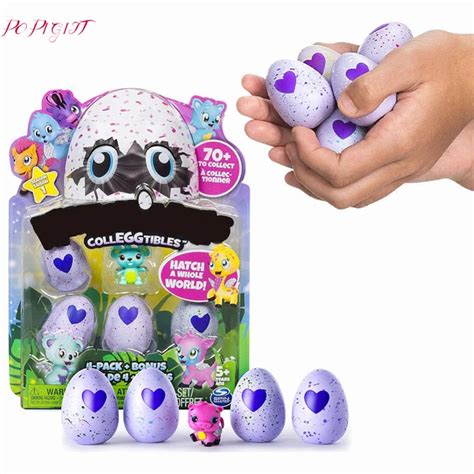 4Pcs/Pack Hatching Pets Egg Toys Hatching Animal Cute Egg Toy Magical ...