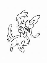 Pokemon Sylveon Coloring Pages sketch template