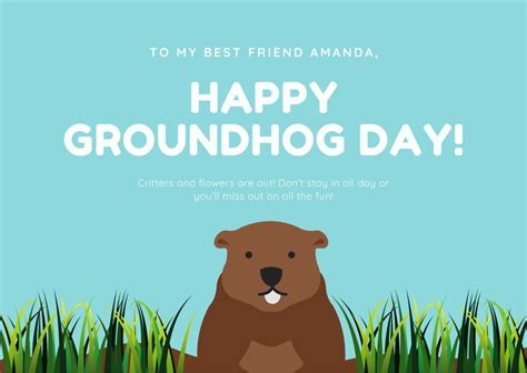 Free custom printable Groundhog Day card templates | Canva