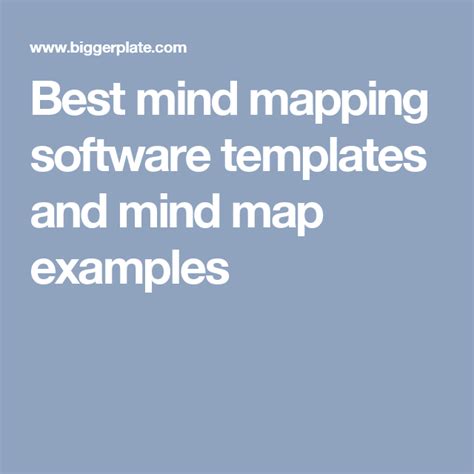 Best mind mapping software templates and mind map examples Mind Map ...