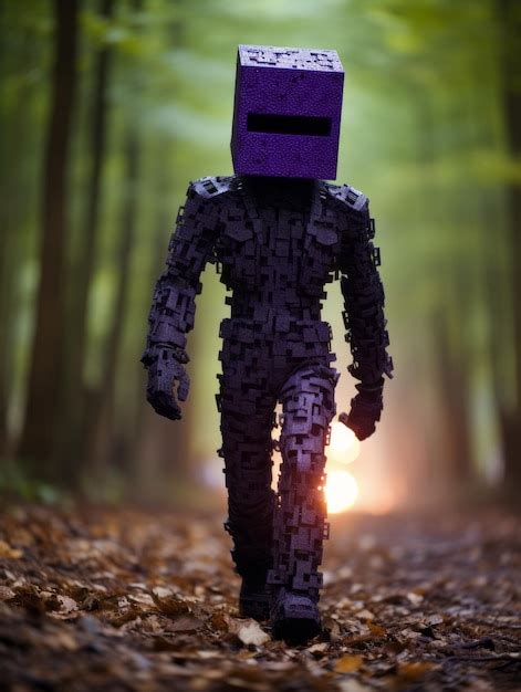 Premium AI Image | an enderman from minecraft in real life